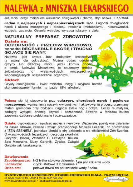 Nalewka z mniszka lekarskiego - 200ml
