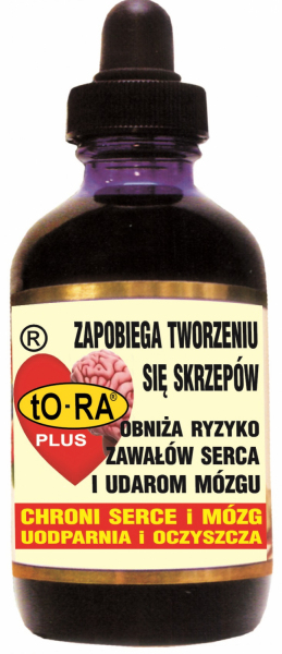 TO-RA - ZAPOBIEGA ZAWAŁOM SERCA I UDAROM MÓZGU, OCZYSZCZA NACZYNIA KRWIONOŚNE - 100ML